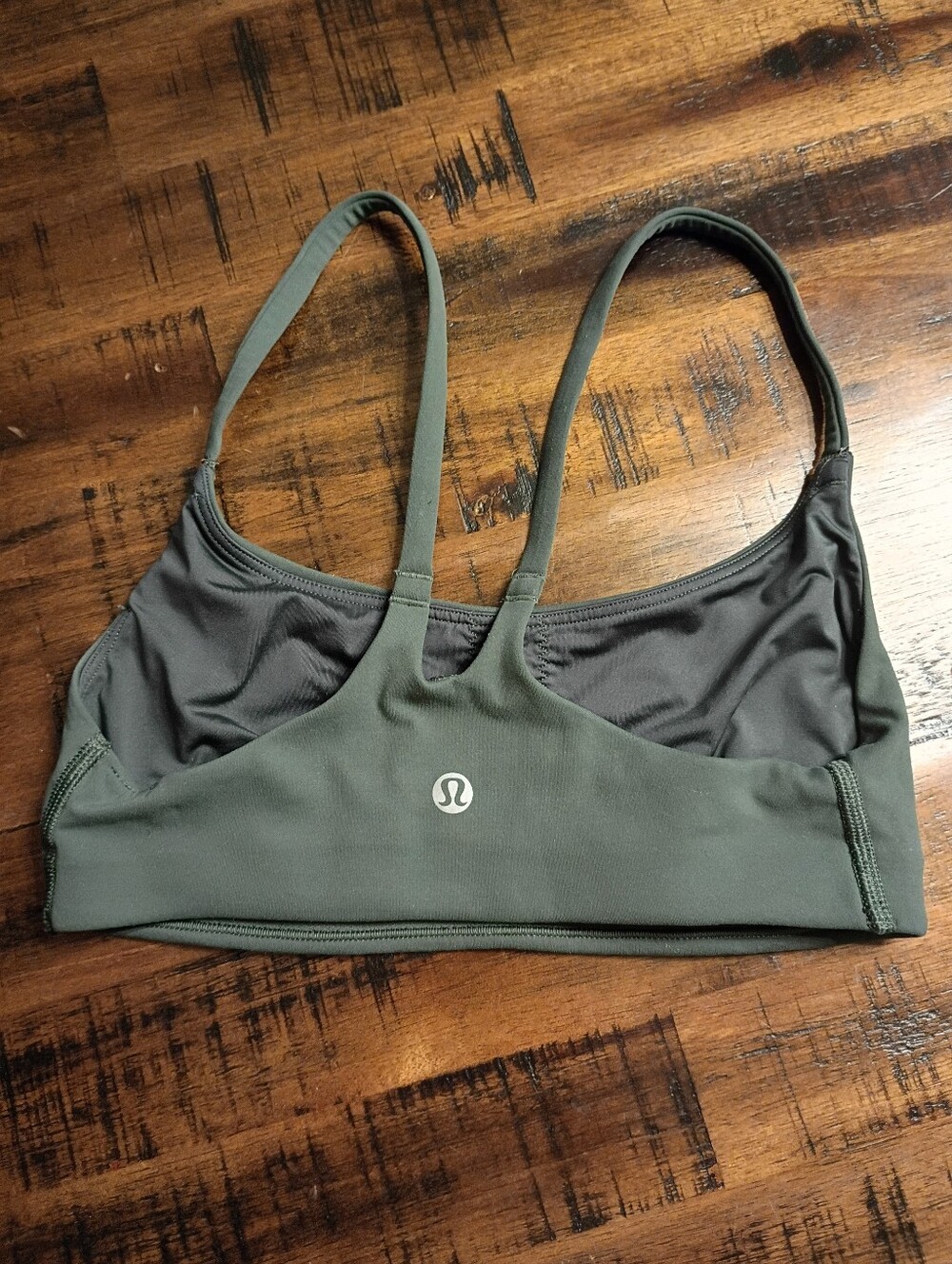 lululemon athletica Olive Green Strappy Sports Bra